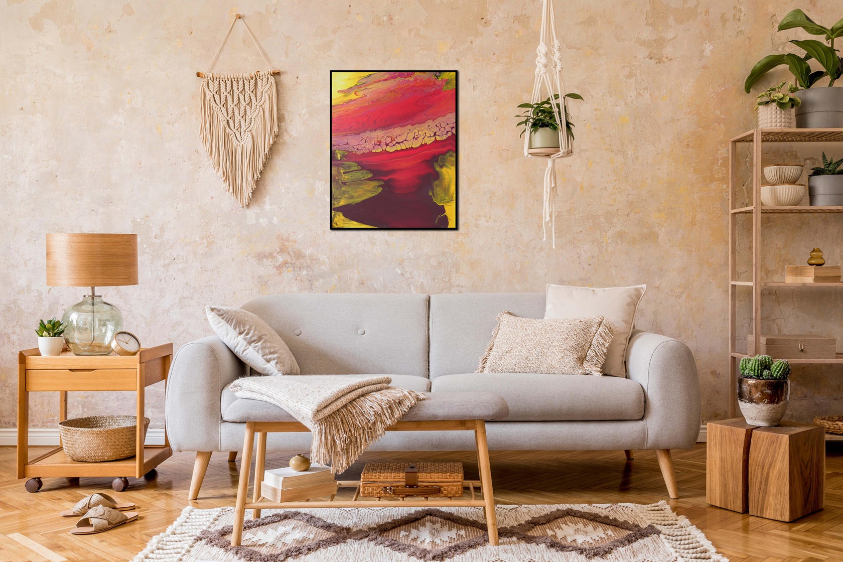 Energetisiertes Gemälde von Lavillia - Fluss des Feuers – Bild 3