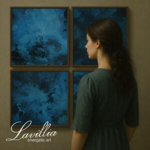 Energetisiertes Gemälde von Lavillia – Blaue Träume
