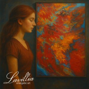 Energetisiertes Gemälde von Lavillia – Kalte Glut I