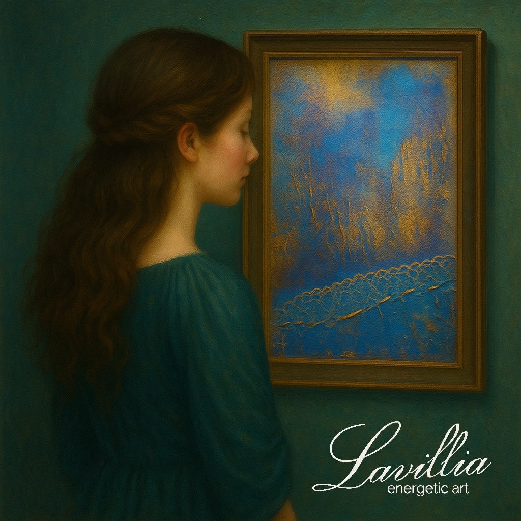 Energetisiertes Gemälde von Lavillia - Königliches Blau