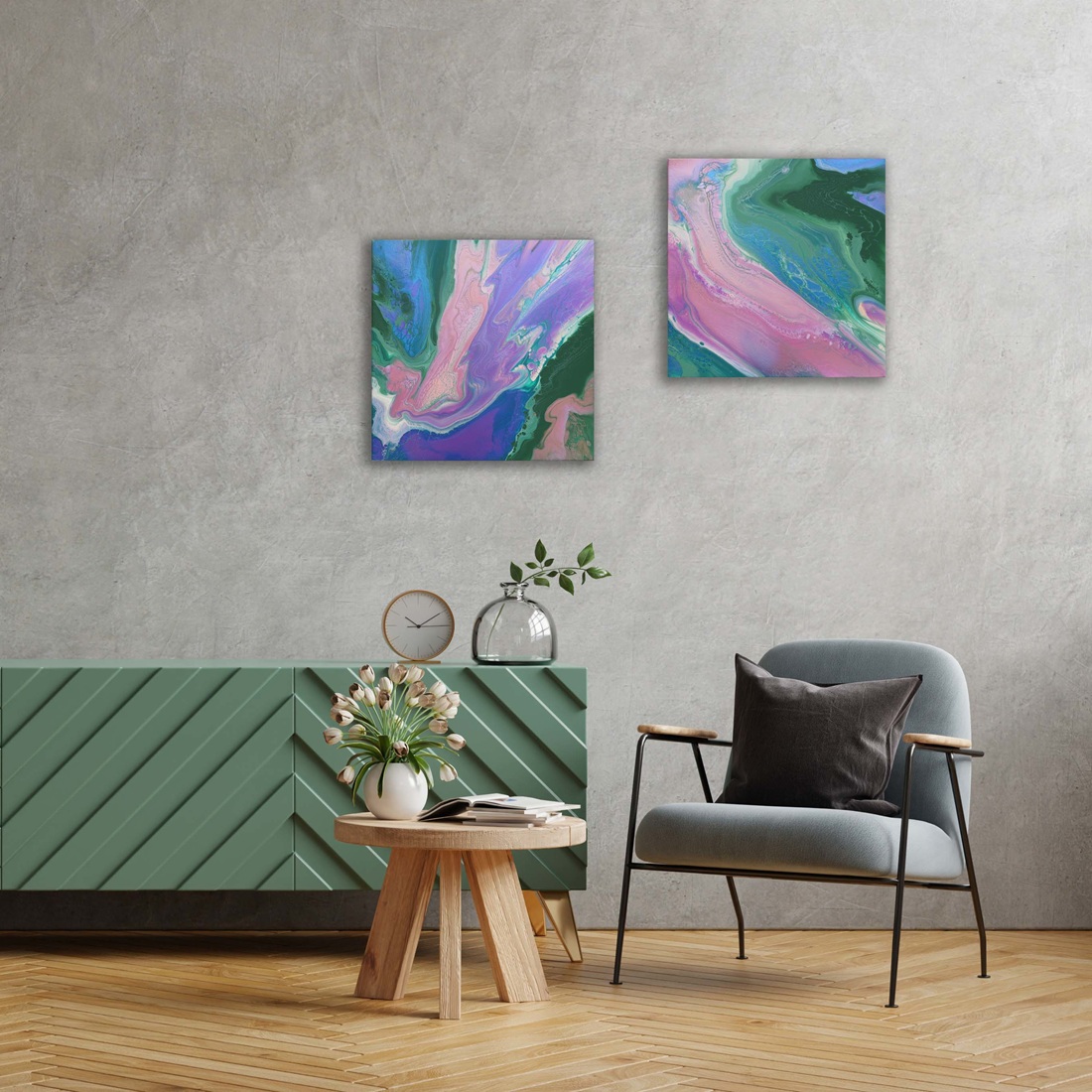 Energetisiertes Gemälde von Lavillia - Waldelfenfeuer II – Bild 3