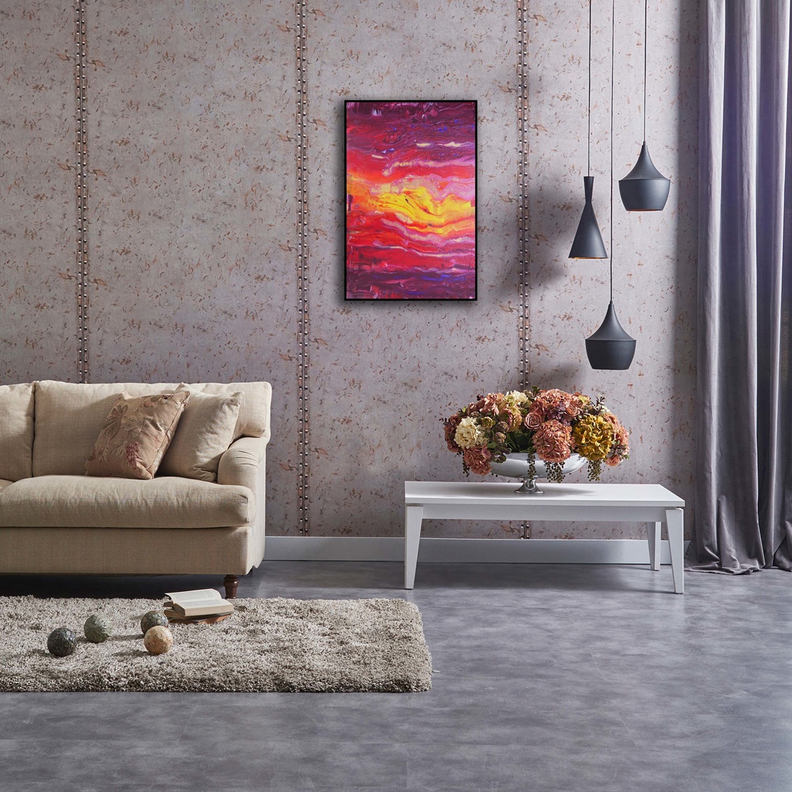 Energetisiertes Gemälde von Lavillia - Das Glühen des Morgens I – Bild 3