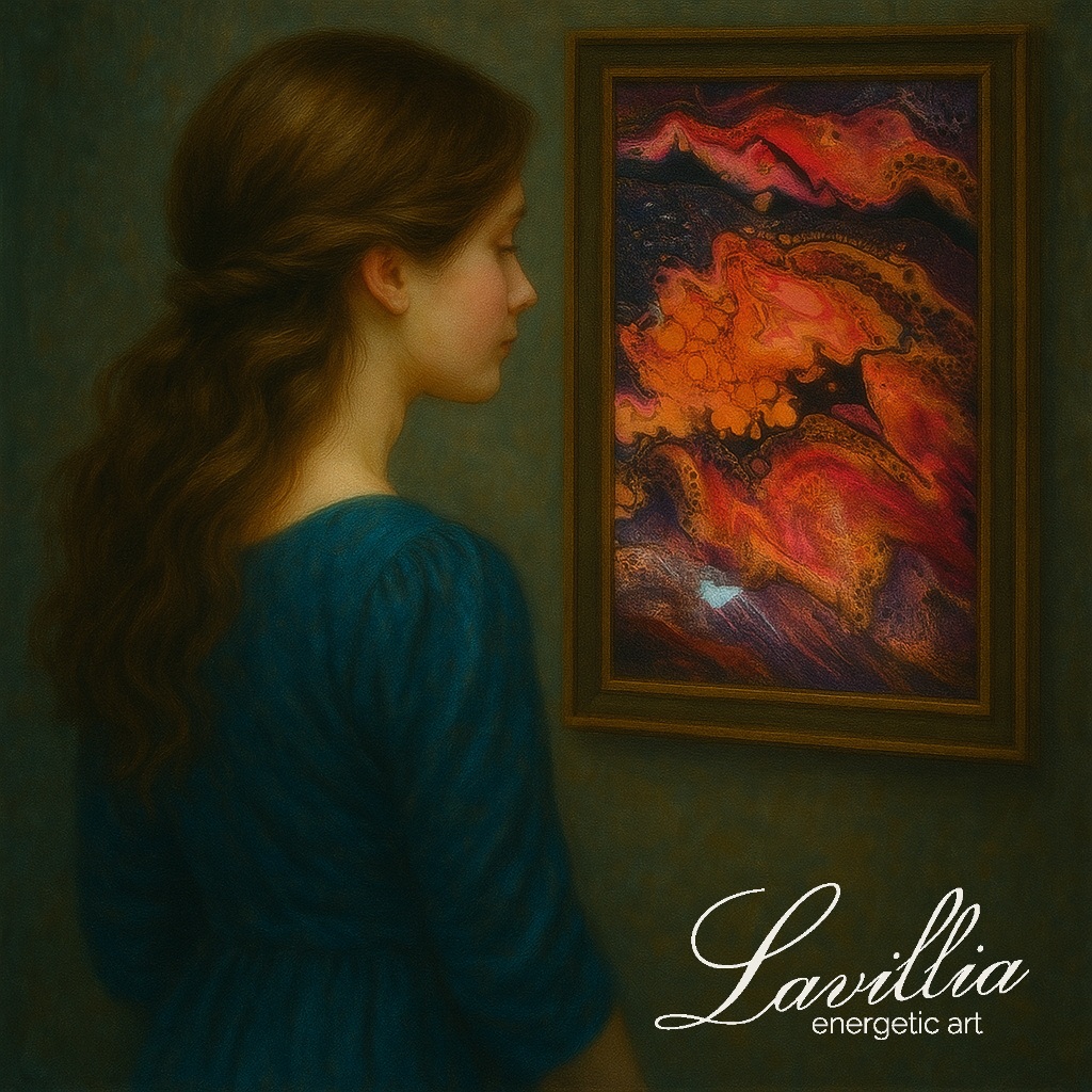 Energetisiertes Gemälde von Lavillia - Tiefe des Feuers